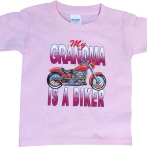 Kids Motorcycle Shirt, Grandma Is A Biker, Toddler, Children&#39;s Youth Sizes Available #420c
