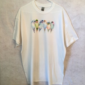 Budgies Parakeet Bird T Shirt, With Glitter,Sweatshirt, Hoodie Available On Request 212 image 3