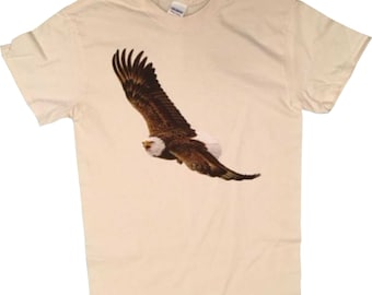 Koszulka z nadrukiem Bald Eagle Fly High (dostępna bluza z kapturem i bluza z kapturem) 019a