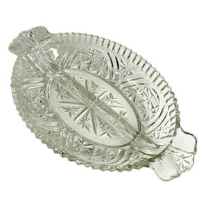 Relish Tray or Candy Dish 10&quot; x 6.5&quot; Vintage Anchor Hocking Glass Holiday
