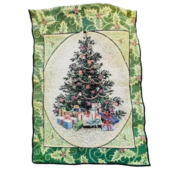 Christmas Tree Wall Hanging Tapestry Light Up Tree Decoration 17" x 13"