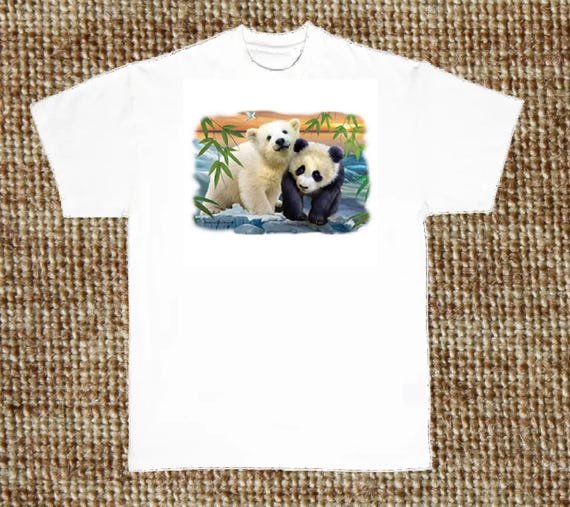 Panda & Polar Bear T Shirt, (sweatshirt, Hoodie Available on