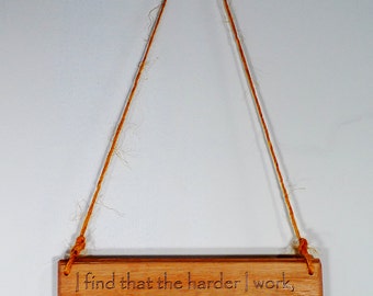 Laser engraved oak plaque by Bradley Brand - Made in USA since 1903