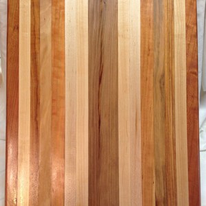 Hand-laid Cutting Board - Serving Board: Cherry, Maple, Red Gum by Bradley Brand - Made in USA since 1903