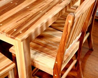 Satin Walnut Heartwood Dinning Tables by Bradley Brand - Made in USA since 1903