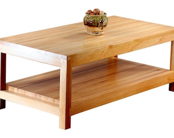 Solid White Oak Coffee Table by Bradley Brand - Made in USA since 1903