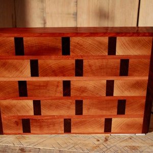 End Grain brickwork butcher block, Walnut, Cherry, Arkansas Mahogany, by Bradley Brand - Made in USA since 1903