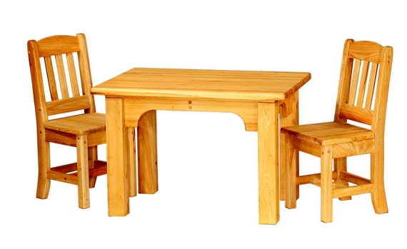 Hand Built Children S Table And Chair Set Etsy