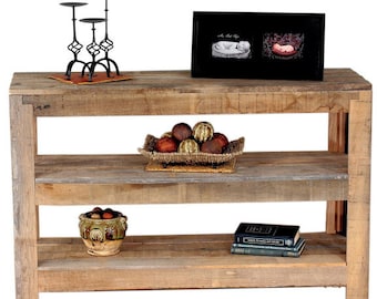 Rustic Oak Console Table by Bradley Brand - Made in USA since 1903