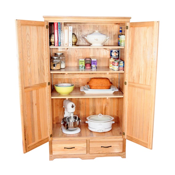 Hardwood Pantry Cabinet by Bradley Brand Made in USA Since 1903 Etsy