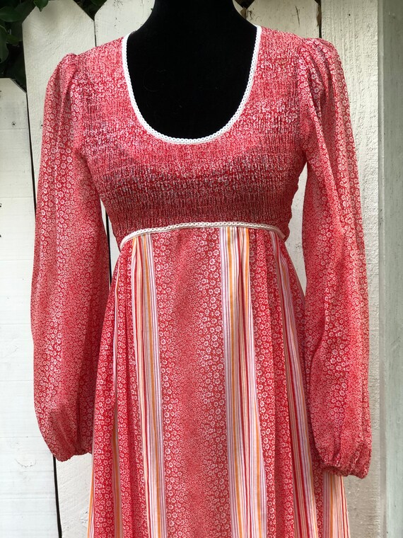 Boho babe gorgeous Candi Jones prairie dress. Vint