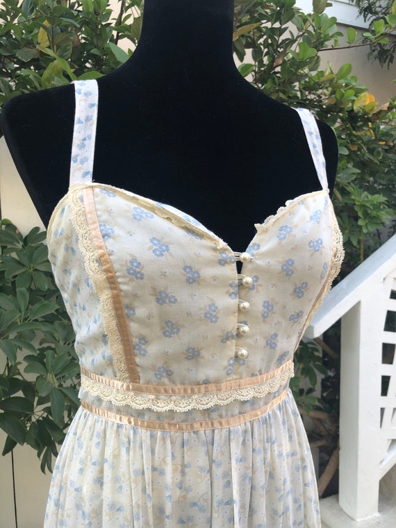 Ethereal gorgeous boho Gunne Sax maxi sundress