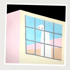 Ghost Buiten het Raam Print 5x5