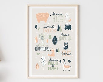 Kids Quotes Poster - Forest