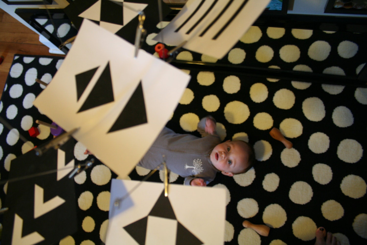 DIY Digital Pattern for Essential Montessori Black and White Mobile