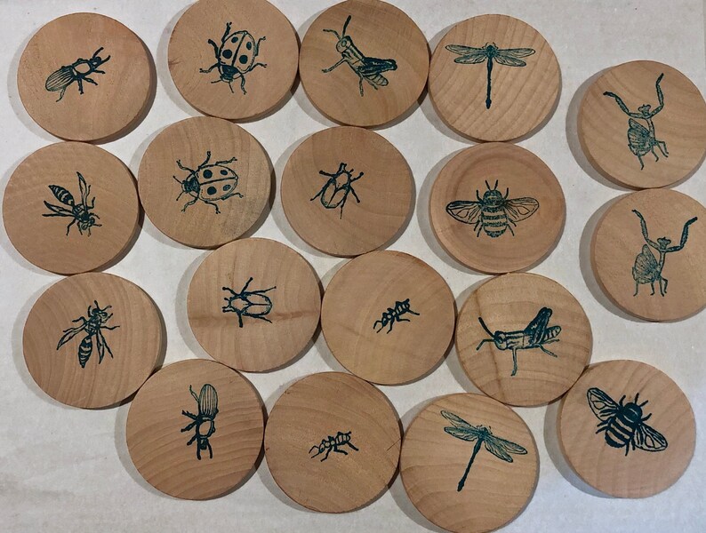 Wooden Matching Memory Game Insects Essential Montessori image 3