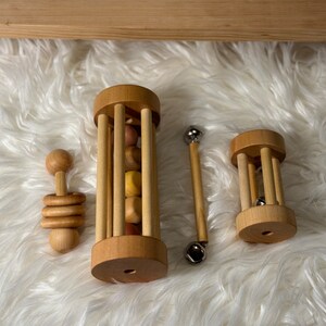 Ensemble de matériaux musicaux essentiels Montessori, Bell Shakers, Ring Shakers, sons naturels subtils qui cliquettent, tremblent et roulent image 6