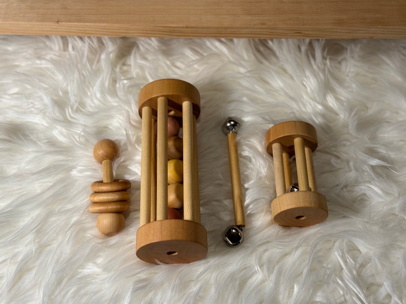 Ensemble de matériaux musicaux essentiels Montessori, Bell Shakers, Ring Shakers, sons naturels subtils qui cliquettent, tremblent et roulent image 6