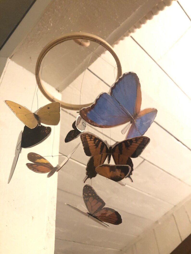 Essential Montessori Butterfly Mobile Visual Montessori Etsy