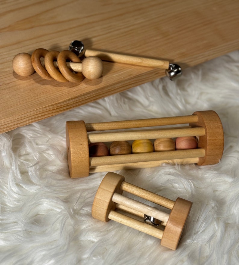 Ensemble de matériaux musicaux essentiels Montessori, Bell Shakers, Ring Shakers, sons naturels subtils qui cliquettent, tremblent et roulent image 2