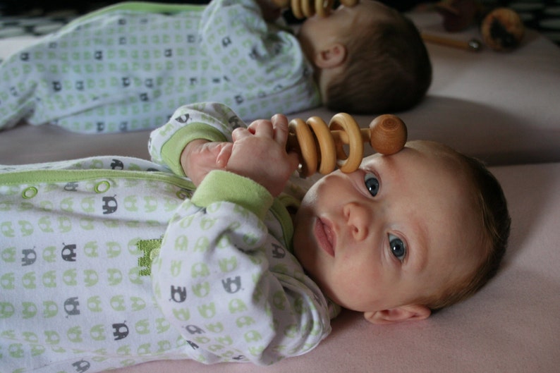 Essential Montessori Classic Wooden Ring Shaker image 2