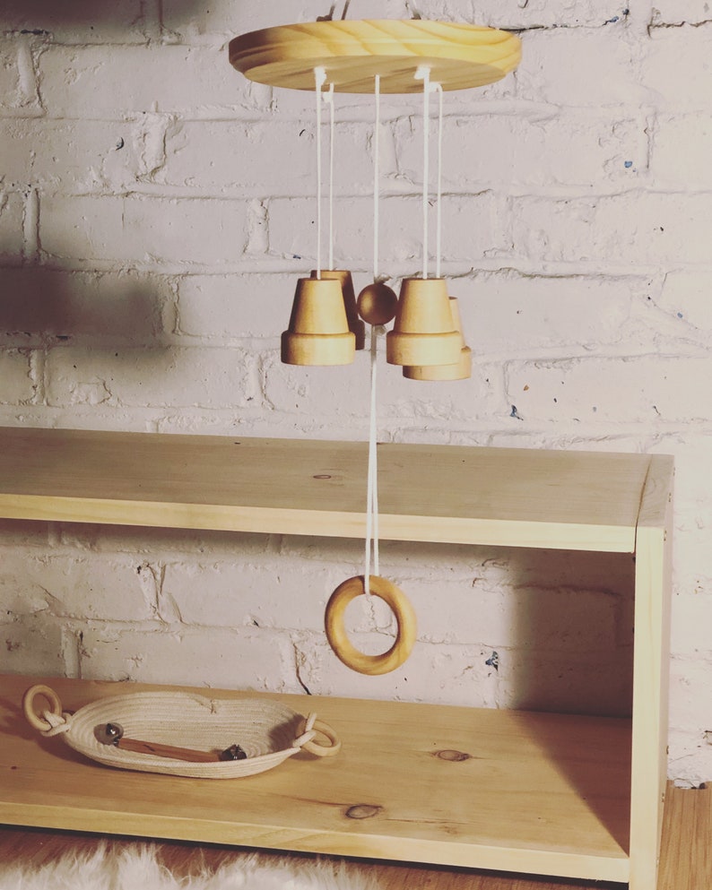 Wooden Bell Chimes Mobile Essential Montessori Etsy