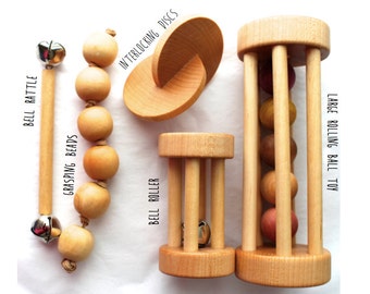 Essential Montessori Baby Shower Gift Set - Five Pack of Montessori Materials, Montessori Shelf Items