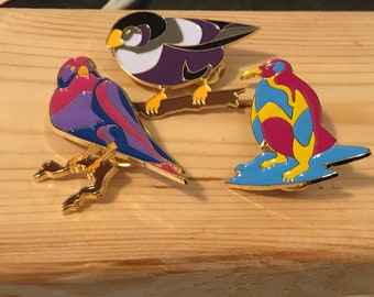 Pride Bird Enamel Pins