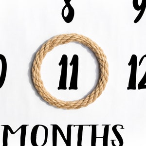 Rope Milestone Marker, Milestone Blanket Marker, Mini Wreath, Month Marker, Milestone Wreath, Baby Shower Gift, Photo Prop, Keepsake