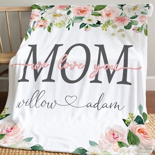 Mothers Day Blanket Mothers Day Gift Floral Style Blanket Etsy