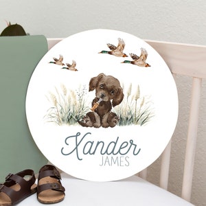 Personalized Mallard Duck Baby Sign, Newborn Name Sign, Mallard Duck Nursery Decor, Toddler Birthday Gift, Duck Theme Adventure Awaits