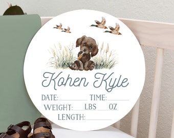 Personalized Mallard Duck Birth Stat Sign, Newborn Name Sign, Mallard Duck Nursery Decor, Toddler Birthday Gift, Duck Theme Adventure Awaits