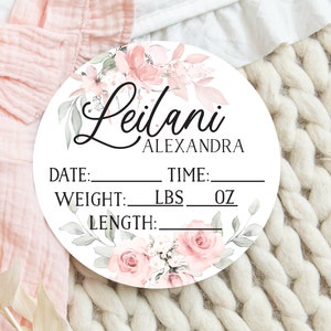 Birth Stats Round Wood Baby Name Sign Wooden Personalized Baby Name Newborn Announcement Custom Nursery Sign Decor Hello World Fresh 48