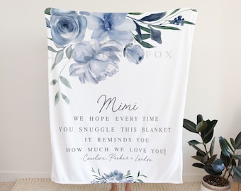 Gift from Kids, Grandma Quote, Custom Quote Blanket, Personalized Christmas Gift Blanket, Birthday Present For Mom, Personalized Mom Gift