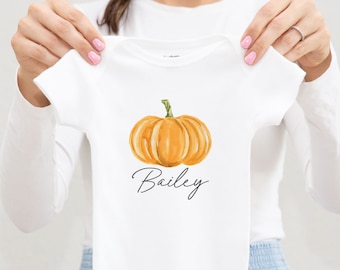 Halloween Onesie®, Baby Pumpkin Onesie®, Personalized Onesie®, First Halloween Gift, Toddler Kids Pumpkin Shirt