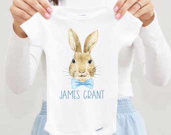 Easter Bunny Onesie®, Baby Boy Bunny Onesie®, Personalized Onesie®, First Easter Gift, Toddler Kids Easter Bunny Rabbit Shirt, Boy Easter