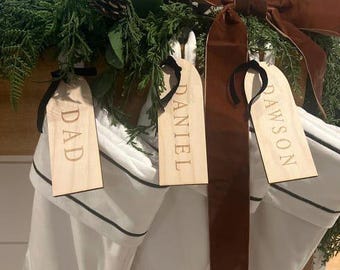 Christmas Stocking Name Tags, Personalized Stocking Tags, Personalized Gift Tags, Holiday Decor, CT05