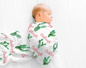 cactus baby swaddle