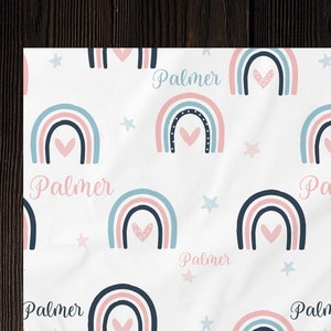 Rainbow Baby Personalized Blanket For Baby Shower Gift Custom Birthday Gift For Mom To Be Coming Home Swaddle Hospital Blanket