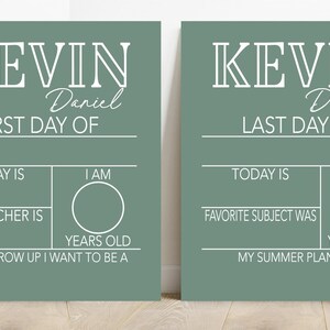 First Day Of School Sign, Back to School Sign, Personalizable Reusable School Sign, School Photo Prop, School Sign For Kids image 2