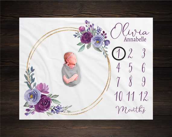 Etsy baby cheap month blanket