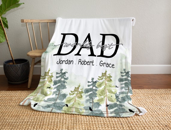 Custom Father s Day Blanket Fathers Day Gift Personalized Blanket for Dad Grandpa Gift Gift for Grandparent Birthday Gift for Dad Etsy