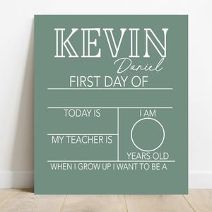 First Day Of School Sign, Back to School Sign, Personalizable Reusable School Sign, School Photo Prop, School Sign For Kids