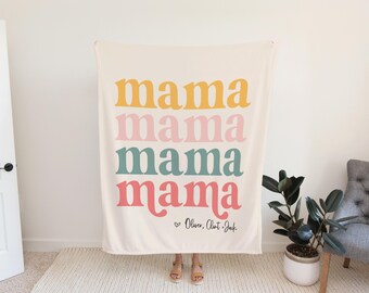 Personalized Mom Christmas Gift – Custom Quote Gift from Daughter or Son, Grandma Blanket, Gift For Her From Kids