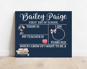 Back to School Sign, First Day Of School Sign, Reusable School Sign, School Photo Prop, School Sign For Kids, Last Day Of School