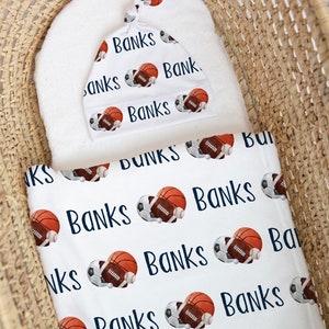 Sports Baby Swaddle Blanket Personalized Baby Gift Custom Coming Home Sports Hospital Blanket Baby Shower Gift New Mom Gift
