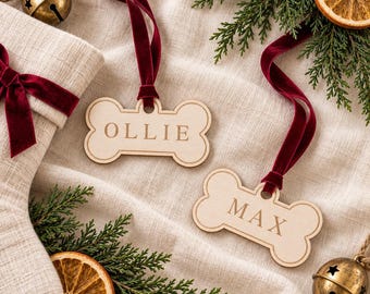 Pet Dog Stocking Name Tags, Personalized Stocking Tags, Christmas Stocking Tags, Personalized Gift Tags, Christmas Decor, CT08