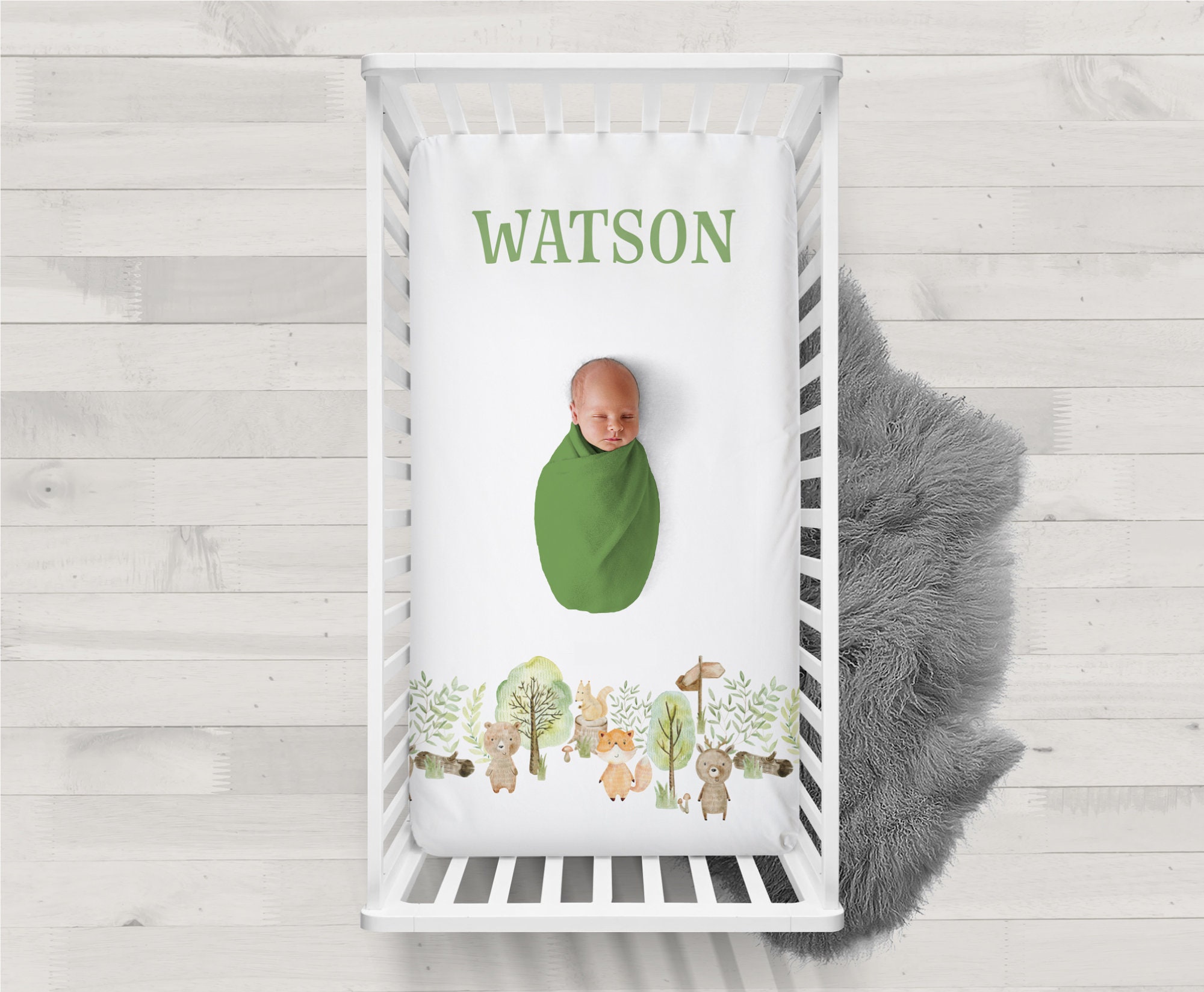 Personalized Crib Sheet Name Sheet Baby Boy Nursery Decor Etsy
