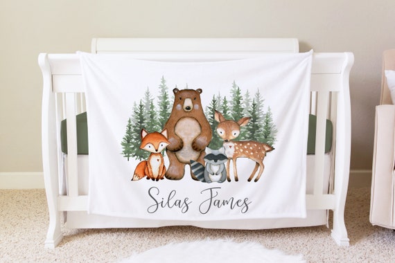 Woodland theme 2025 baby blanket