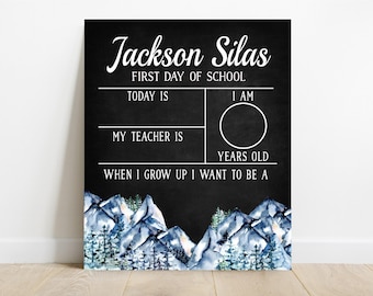 Back to School Sign, First Day Of School Sign, Reusable School Sign, School Photo Prop, School Sign For Kids, Last Day Of School